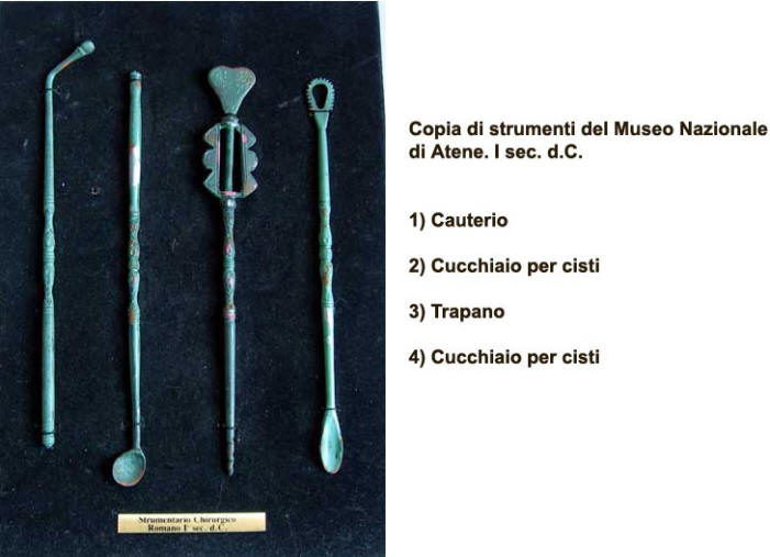 antichi strumenti chirurgici romani copia