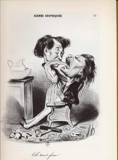 vignetta Daumier "dentista"