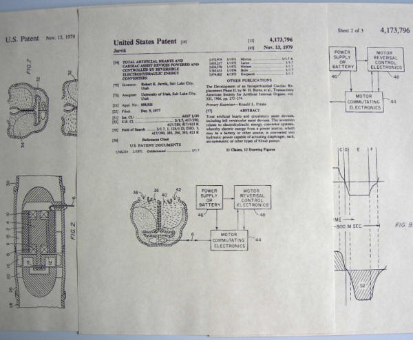 Jarvik artificial heart patente