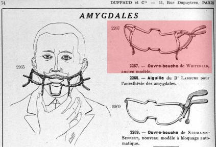 anestesia ouvre-bouche Whitehead catalogo