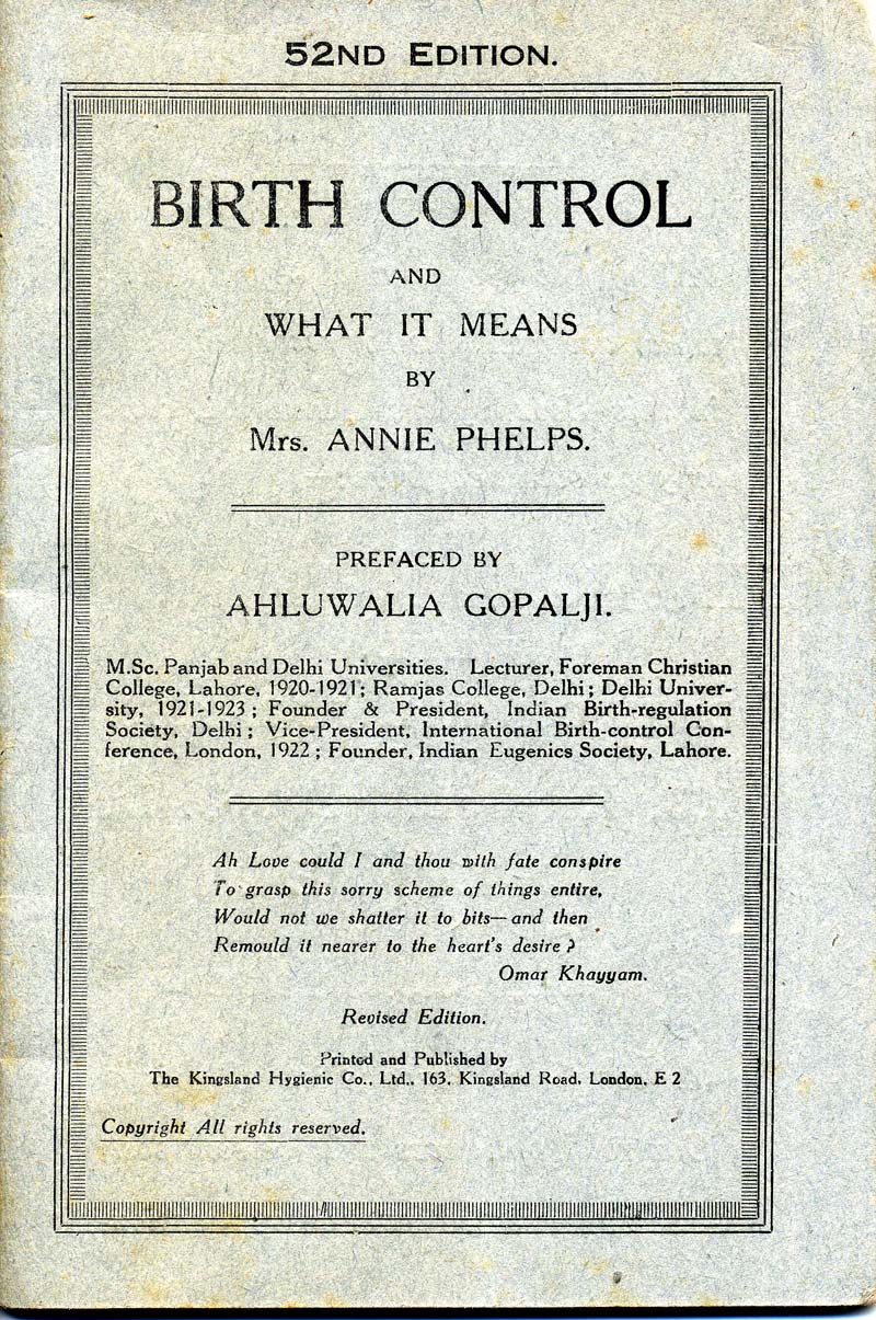 Controllo delle nascite - Interessante opuscolo promozionale - Londra attorno 1925 ca.