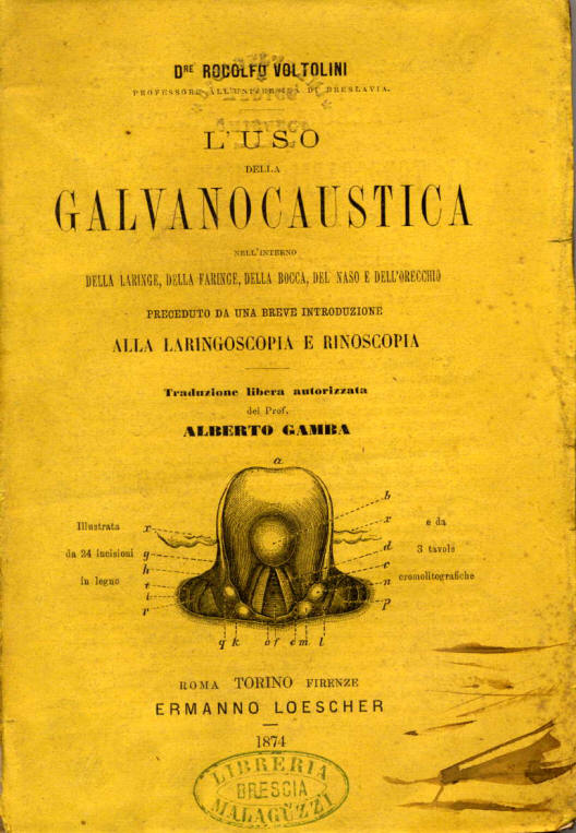 Alberto Gamba 1874 - L'uso della Galvanocaustica