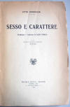 Sesso e Carattere - Otto Weininger - traduzione Giulio Fenoglio 