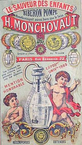 Biberon Pompe Monchovaut - Paris 1890