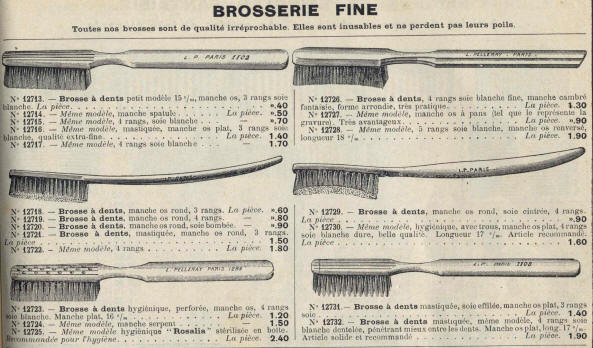 spazzolini denti Catalogo Deprez 1911