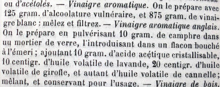 vinaigre aromatique pharmacie